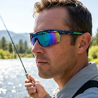 PUGS Adults' Lifestyle Rimless Blade Polarized Wrap-Around Sunglasses