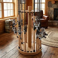 Rush Creek Creations 24 Spinning Round Fishing Rod Storage Rack