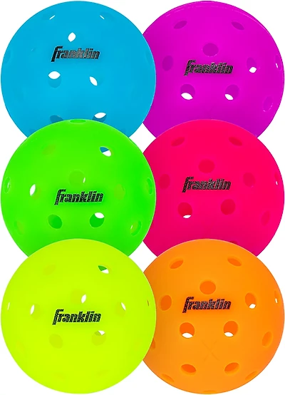 Franklin Sports X-40 Outdoor Pickleballs - USA Pickleball (USAPA) Official of US Open Vellum Optic 6 Pack