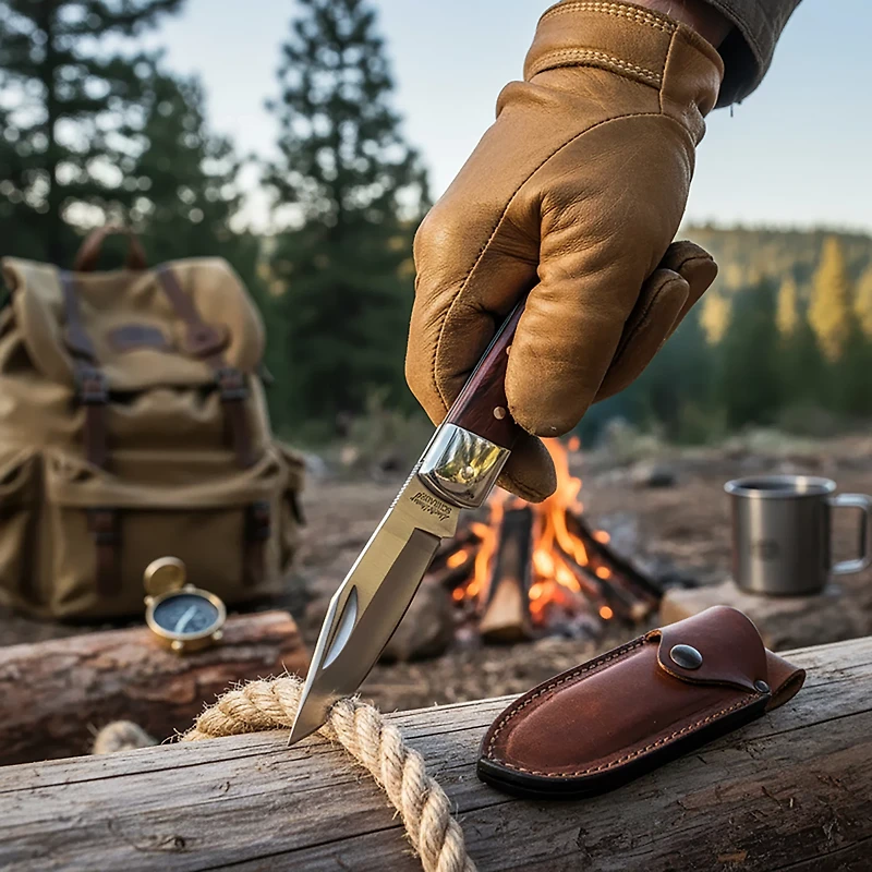 Uncle Henry Smokey LB5 Lockback Folding Pocket Knife with Sheath