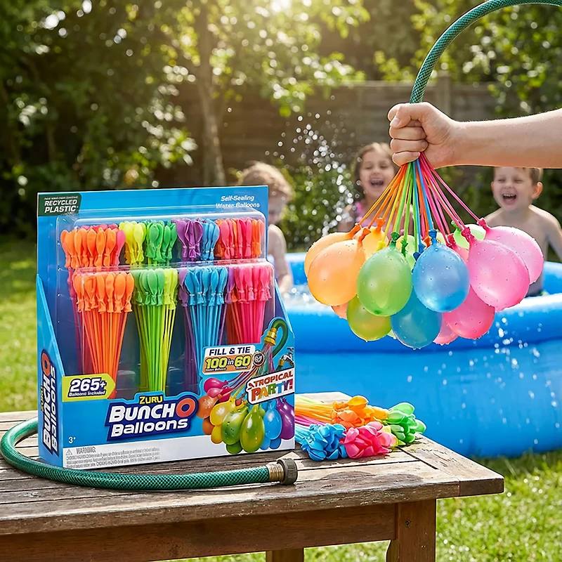 ZURU Bunch O Balloons Tropical Party 265+ Water Balloons 8-Pack