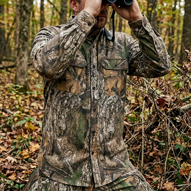 Magellan Outdoors Hunt Gear Men's Stonewell Long Sleeve Twill Shirt