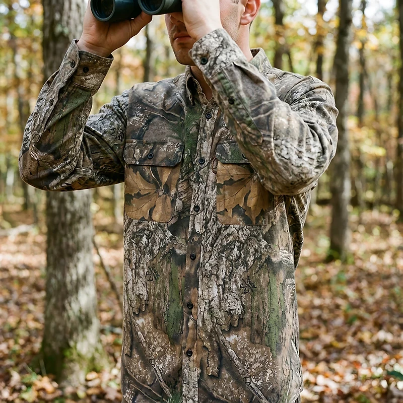 Magellan Outdoors Hunt Gear Men's Stonewell Long Sleeve Twill Shirt