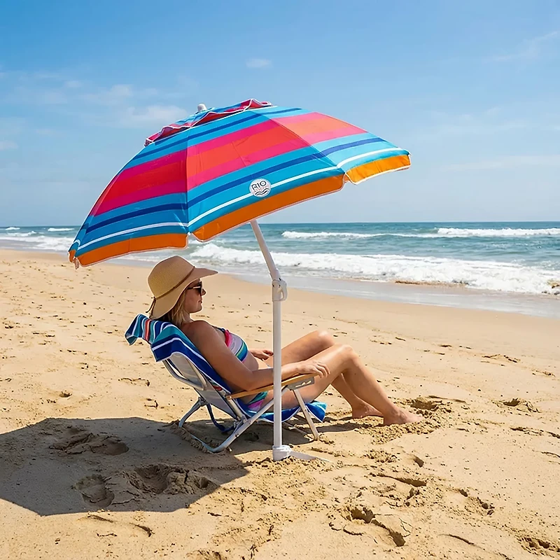Rio 6.5 ft Umbrella with Integrated Sand Anchor