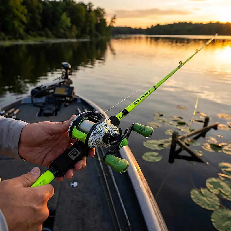 ProFISHiency Drip Green 7 ft MH Freshwater Baitcast Rod and Reel Combo
