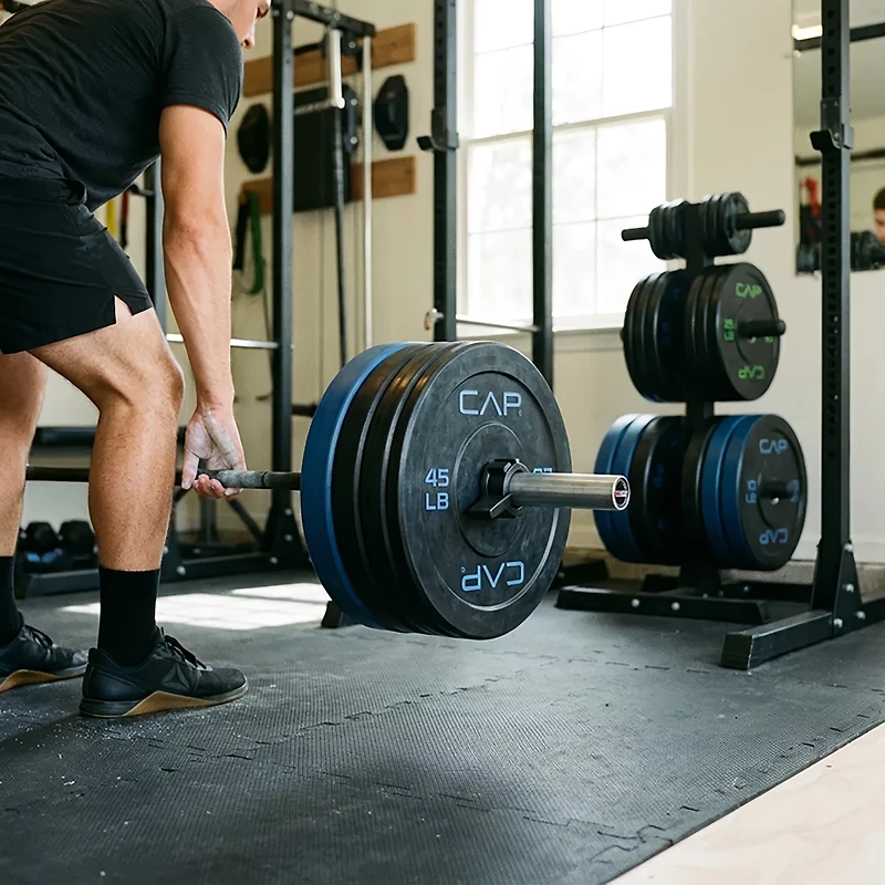 CAP Barbell Olympic Bumper Plate Weight Set