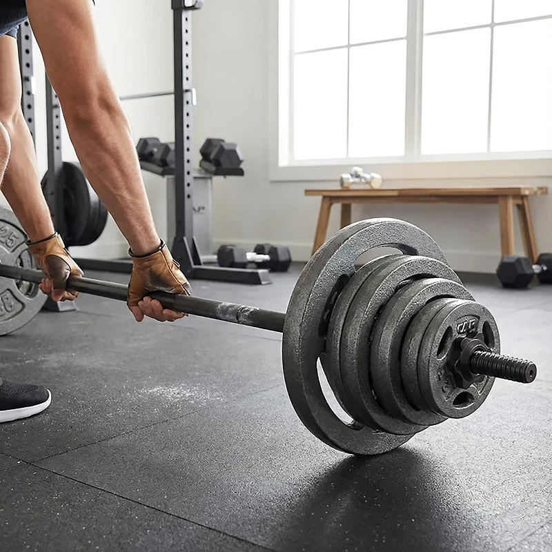 CAP Barbell 125lb Standard Grip Weight Set