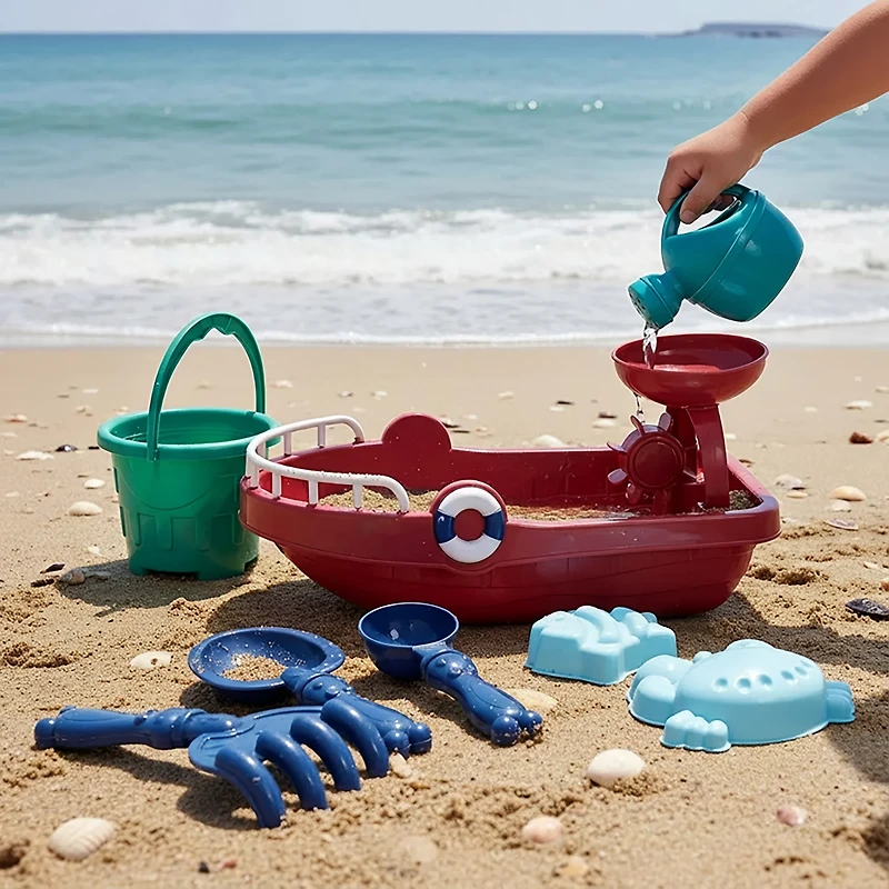 O'Rageous Boat 10-Piece Beach Toy Set