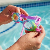 Aqua2ude Girls' Glitter Topstone Swim Goggles