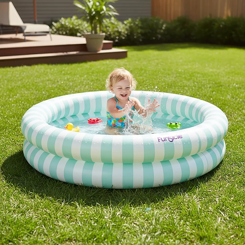 Funsicle Pastel Stripes 4 ft Inflatable Kids' Pool