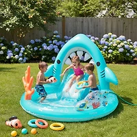Funsicle Shark Jaws Playcenter 5.8 ft Inflatable Kids' Pool