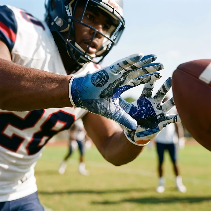 Battle Adults' Blue Strips Doom Speed Gloves