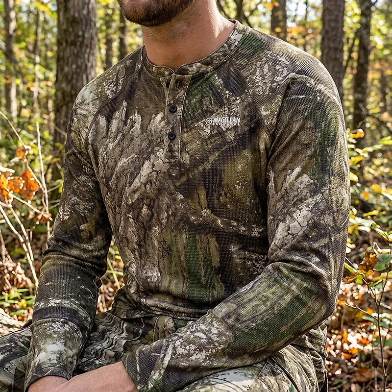 Magellan Outdoors Men's HuntGear Hill Zone Long Sleeve Henley
