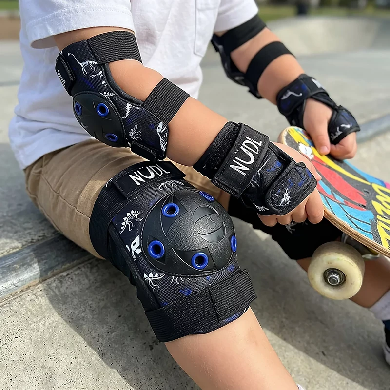 NUDL Toddlers' Dino Elbow and Knee Pad Set