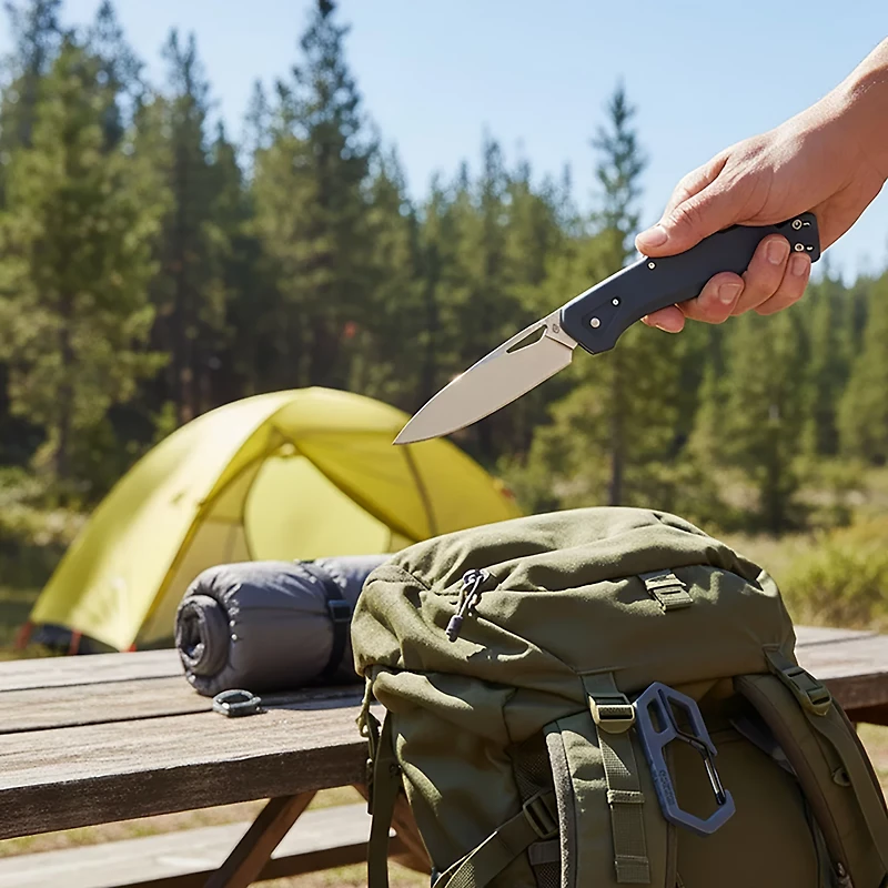 Gerber LST Urban Blue Folding Knife and Carabiner Combo