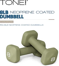 Tone Fitness 32 lb Neoprene Dumbbell Set with Rack