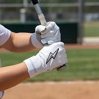 BRUCE BOLT Kids' CHROME Series Long Cuff Batting Baseball Gloves