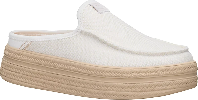 HEYDUDE Women's Wendy Austin Lift White Espadrille Canvas Shoes
