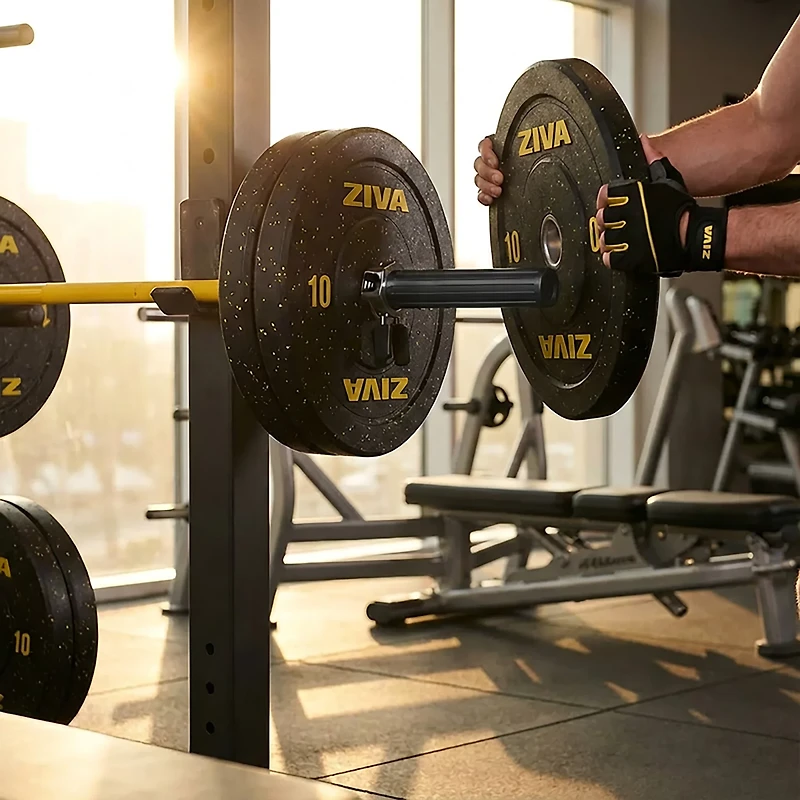 ZIVA 250 lb Olympic Bumper Plate Weight Set