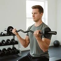 ZIVA 22 lb. 4 ft Olympic EZ Curl Bar