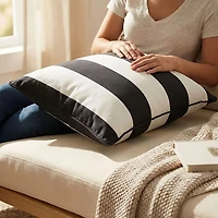 Mosaic 18 Striped Patio Pillow