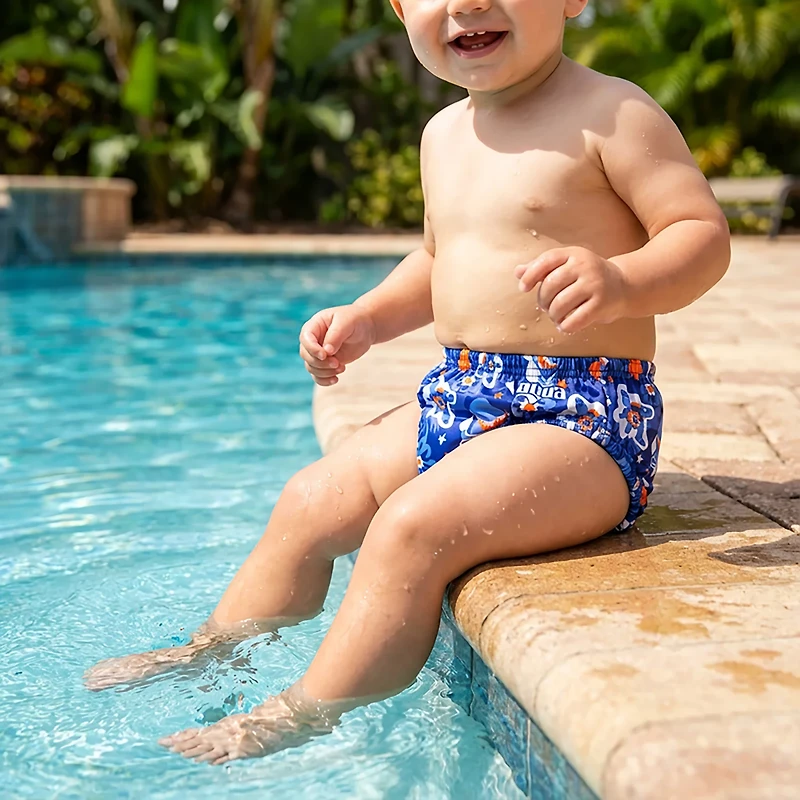 Aqua Leisure Boys’ Blue Turtles SplashGuard Reusable Swim Diaper