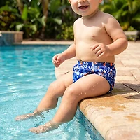 Aqua Leisure Boys’ Blue Turtles SplashGuard Reusable Swim Diaper