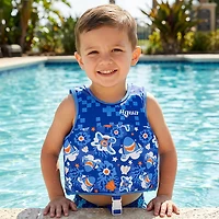 Aqua Leisure Boys’ Blue Turtles SwimSchool Swim Trainer Vest