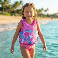 Aqua Leisure Girls’ Pink Turtles SwimSchool Swim Trainer Vest