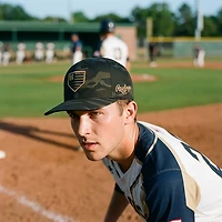 Black Clover Multicam Woven Patch Flat Snapback Cap