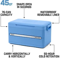 Coleman Snap 'N Go 45 Quart Hard Cooler