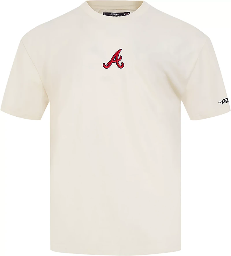 Pro Standard Men's Atlanta Braves Classic Icon Drop Shoulder Short Sleeve T-shirt