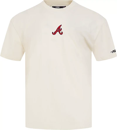 Pro Standard Men's Atlanta Braves Classic Icon Drop Shoulder Short Sleeve T-shirt