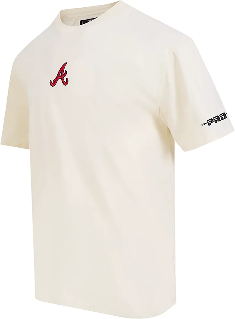 Pro Standard Men's Atlanta Braves Classic Icon Drop Shoulder Short Sleeve T-shirt