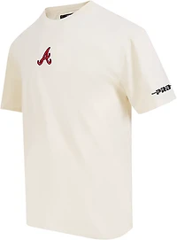 Pro Standard Men's Atlanta Braves Classic Icon Drop Shoulder Short Sleeve T-shirt