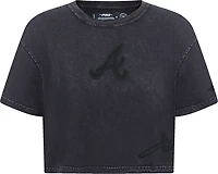 Pro Standard Women's Atlanta Braves Washed Classic Enzyme Wash Short Sleeve Boxy T-shirt