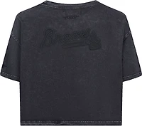 Pro Standard Women's Atlanta Braves Washed Classic Enzyme Wash Short Sleeve Boxy T-shirt