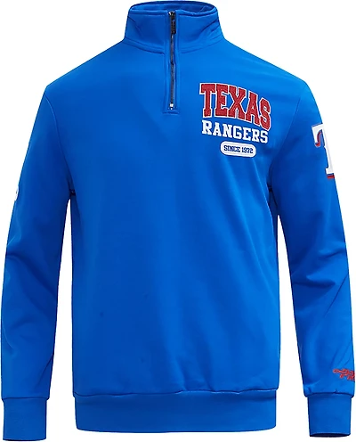 Pro Standard Men's Texas Rangers City Arch Fleece 1/4-Zip Jacket