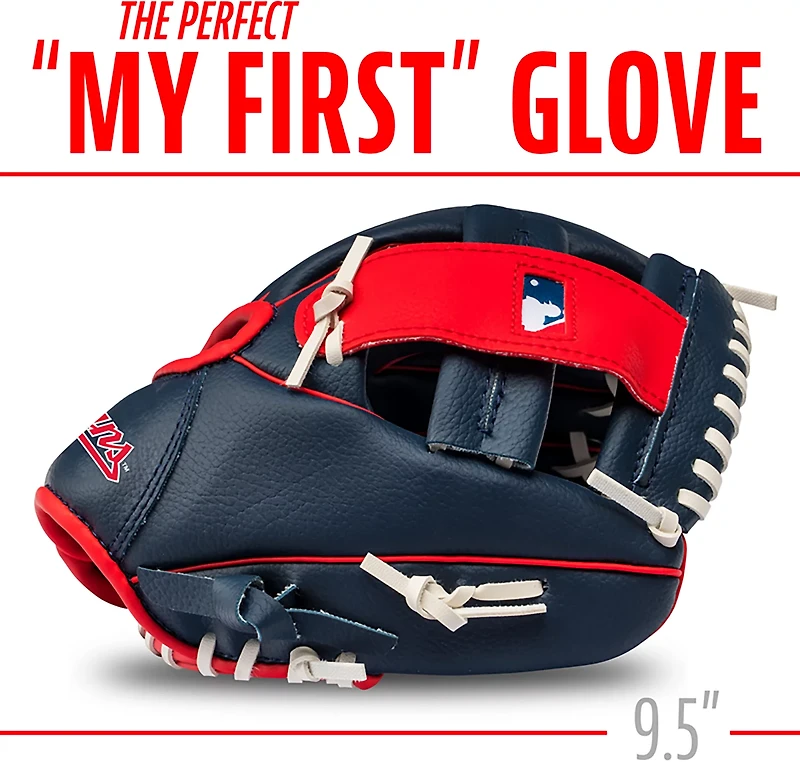 Franklin Cleveland Guardians 9.5 in T-Ball Glove and Ball Set