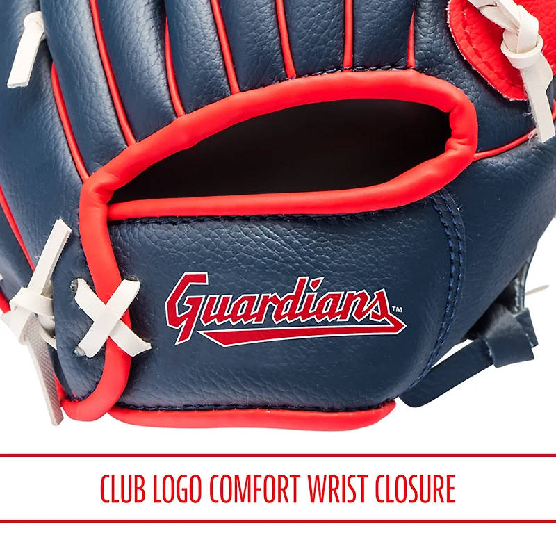 Franklin Cleveland Guardians 9.5 in T-Ball Glove and Ball Set