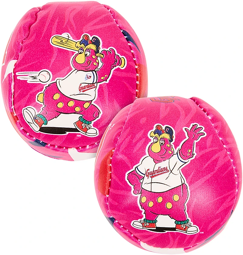 Franklin Cleveland Guardians Mini Mascot Bat and Ball Set