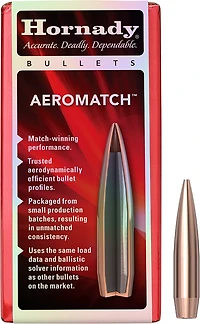 Hornady AEROMATCH 6mm .243 105-Grain Bullets - 100 Rounds