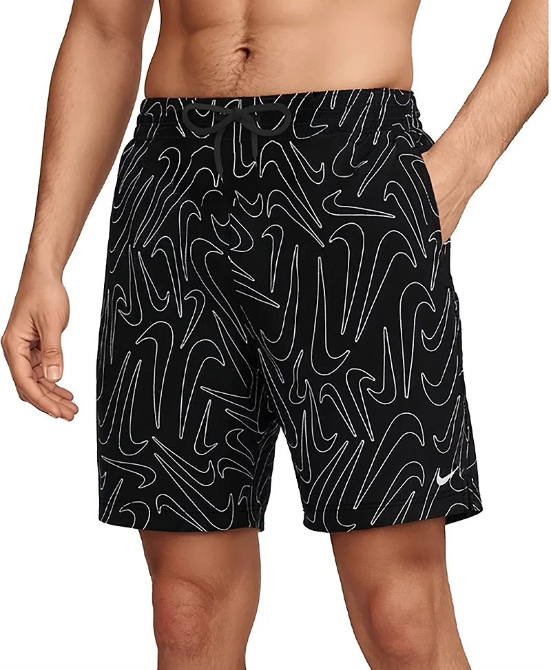 Nike Men's Breaker Tossed Swoosh Volley Swim Shorts 9