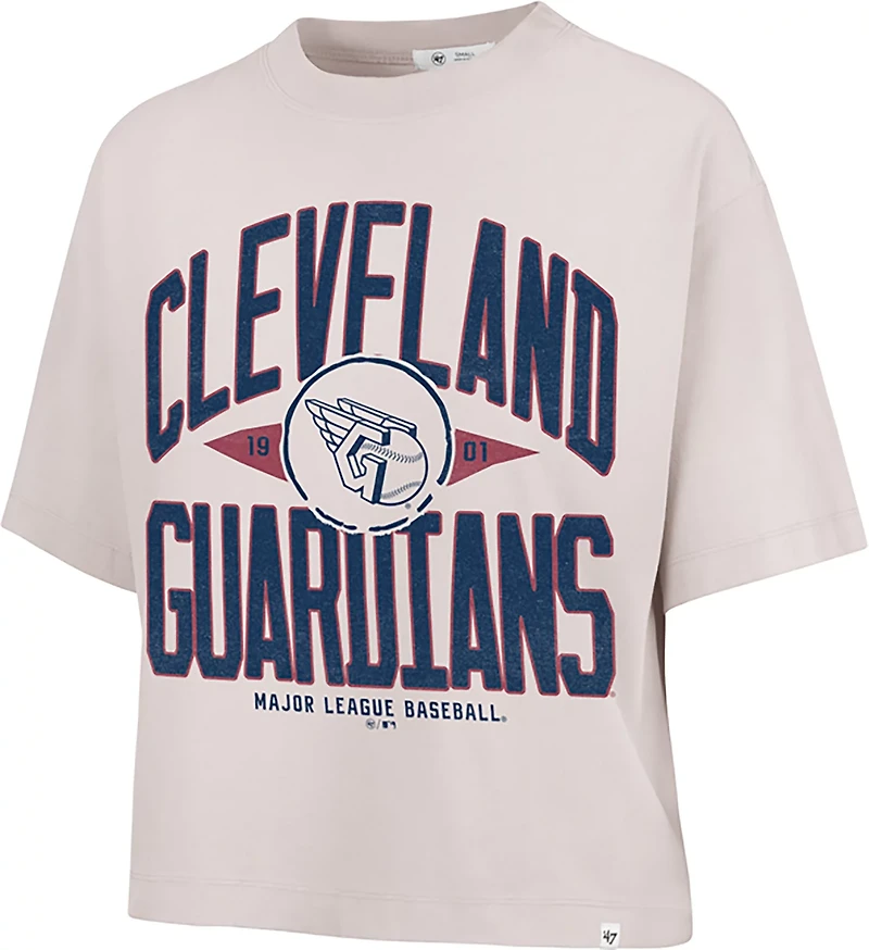 '47 Women's Cleveland Guardians Windthrow Ravine Crop Short Sleeve T-shirt