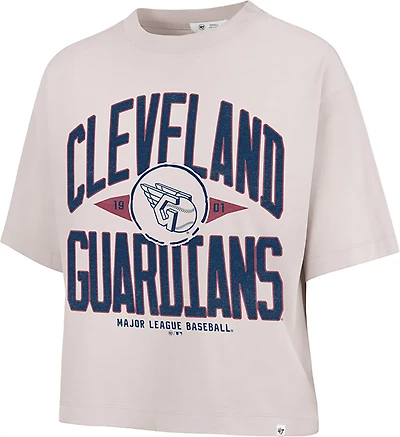 '47 Women's Cleveland Guardians Windthrow Ravine Crop Short Sleeve T-shirt