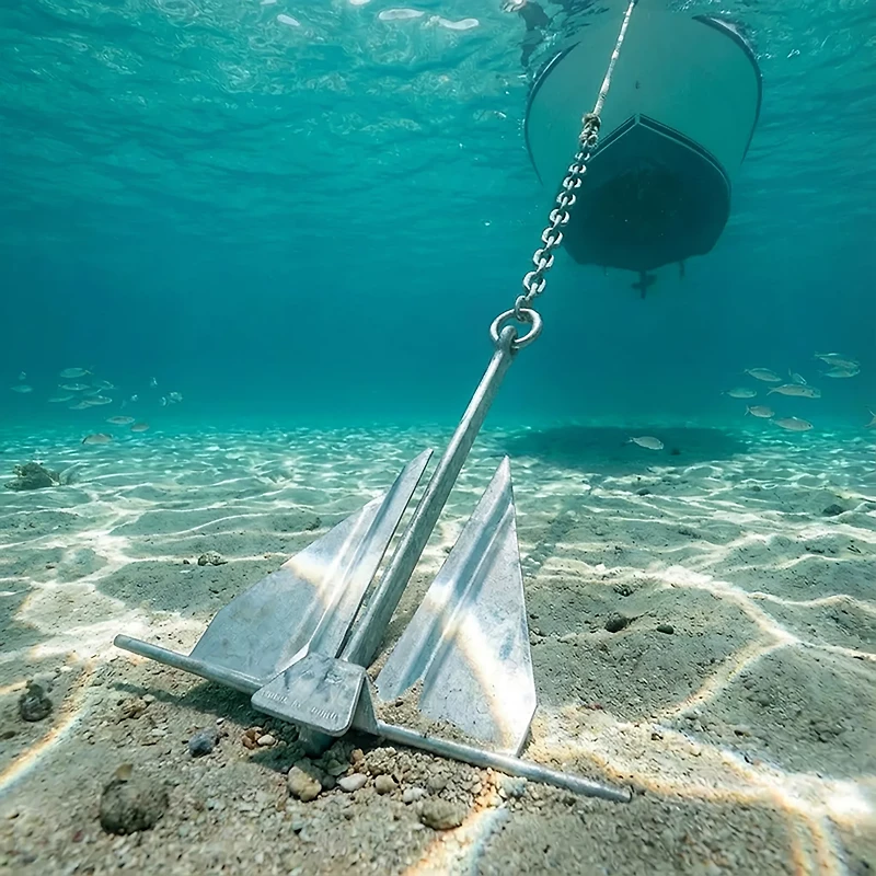 Marine Raider 8 lb Medium Galvanized Slip-Ring Anchor 25 ft - 28 ft