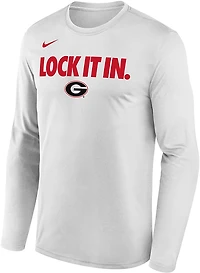 Nike Men's Georgia Bulldogs 2026 Lock It Bench Long Sleeve T-shirt