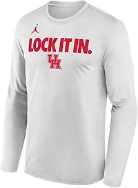 Nike Men's Houston Cougars 2026 Lock It Bench Long Sleeve T-shirt