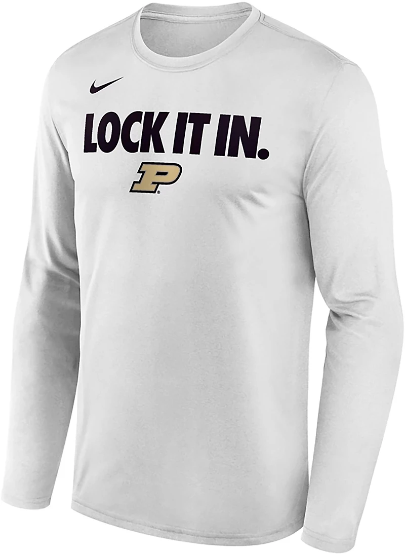 Nike Men's Purdue Boilermakers 2026 Lock It Bench Long Sleeve T-shirt