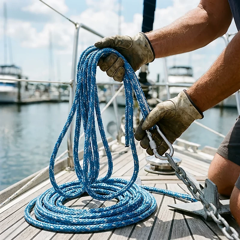 Marine Raider 1/4 in x 50 ft Hollow Braid Anchor Line
